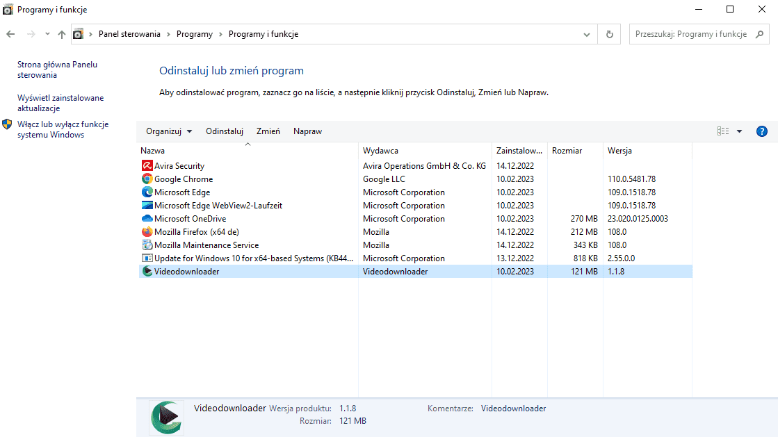 Deinstallieren Step 2