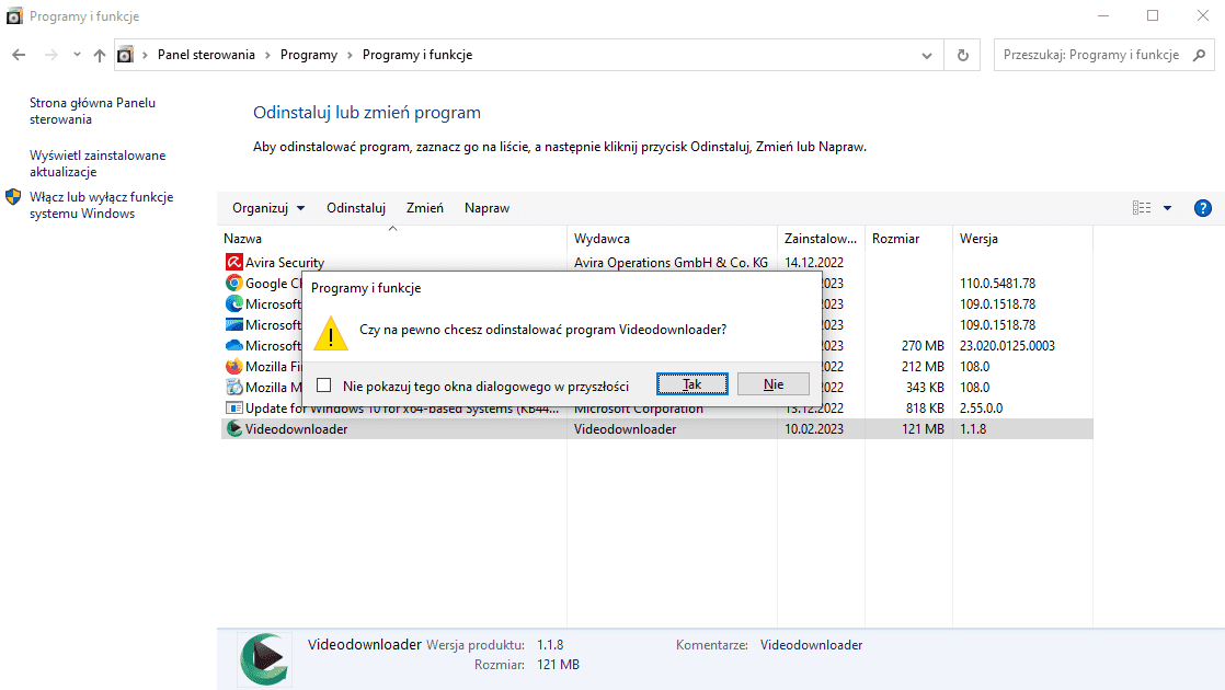 Deinstallieren Step 3